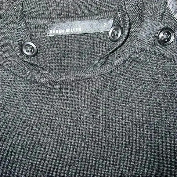 Karen Millen black wrap sweater size 2 - Picture 9 of 11